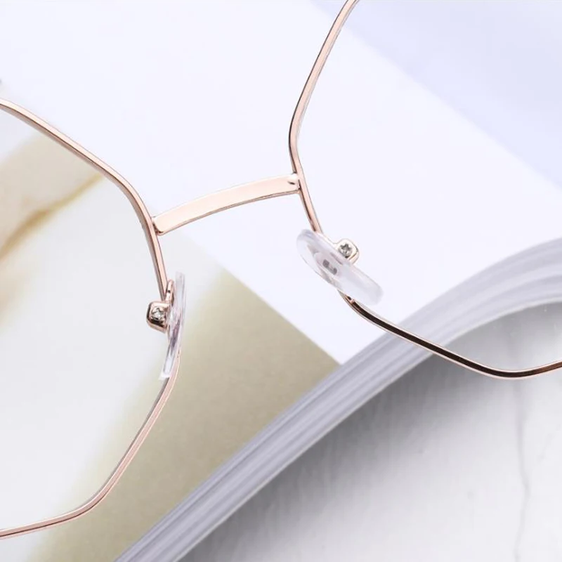 Винтажные большие Восьмиугольные очки SAOIOAS в стиле ретро с прозрачными линзами и