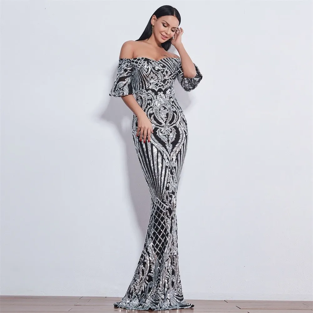 

New Elegant Luxury Sequins Great Gatsby 1920s Dresses Evening Long Dress De Festa Longo Prom Vestido Robe De Soiree Formal Gowns