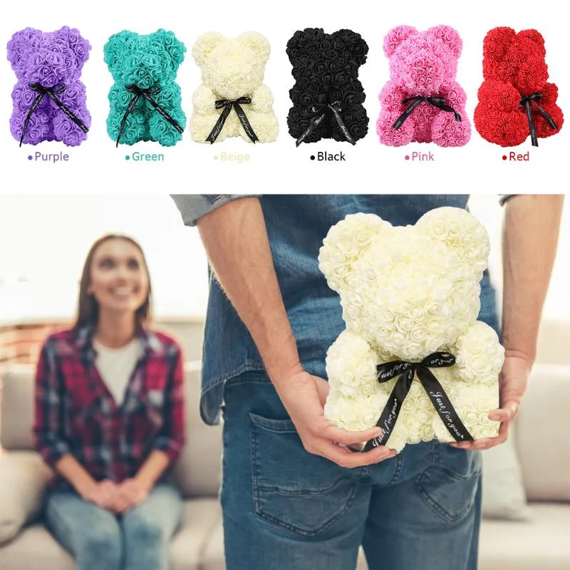 

Hot Sale of Foam Bear Of Roses Teddy Bear Doll Handmade Bear Toys For Women Valentines Christmas Decoration New Year Gifts