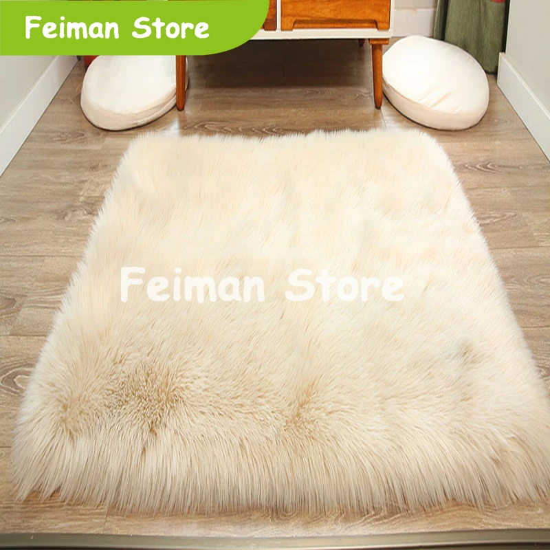 Искусственная кожа длинный искусственный мех шерсть мягкие ковры для гостиной