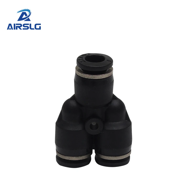 

10pcs union y push in fitting PY4 PY6 PY8 10mm 12mm pneumatic y connector tee fitting
