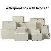 1pcs waterproof box with ear electrical junction box sealing box abs rainproof box waterproof terminal button box monitoring box