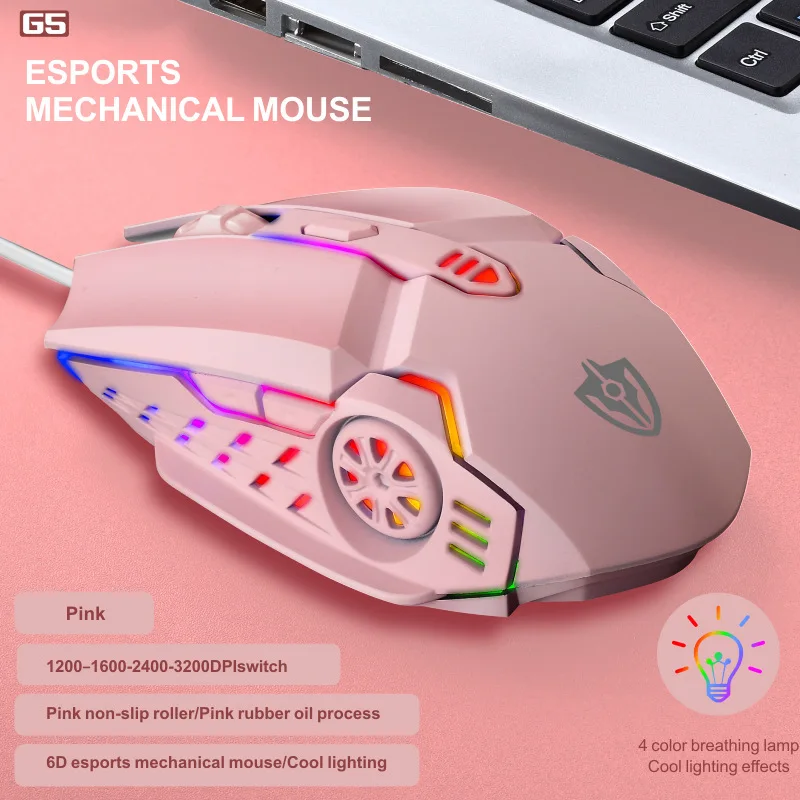 

Кнопка проводной игровой мыши 6D, 4 скорости DPI, Usb, для ПК, ноутбука