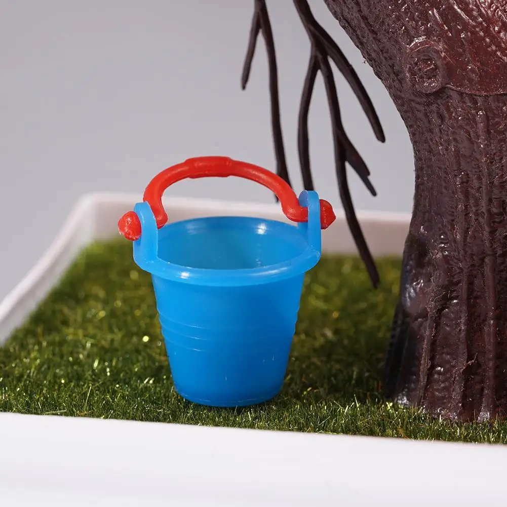 

25pcs/ Set Small Bucket Plastic Material Various Styles Simulation Model Kit For Girl Mini Room Decoration Miniature Accessories