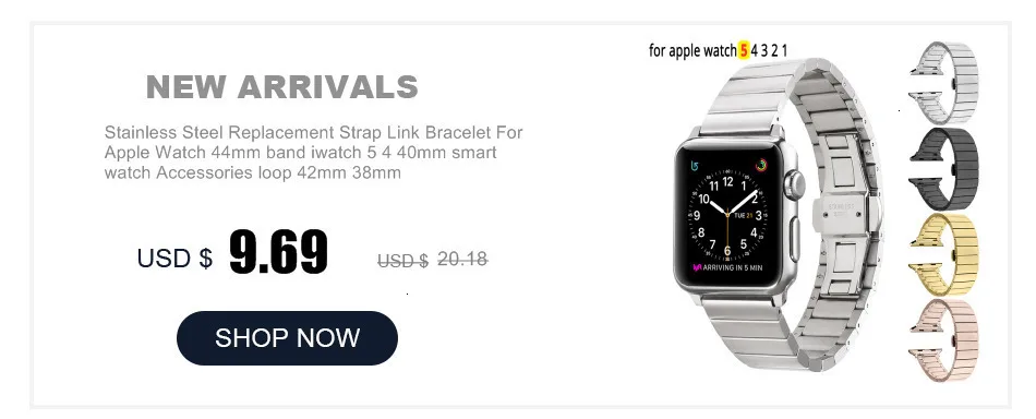 Роскошный браслет из нержавеющей стали для apple watch, 44 мм, серия 5, 4, 2, iwatch, ремешок из нержавеющей стали, 42 мм, с адаптерами