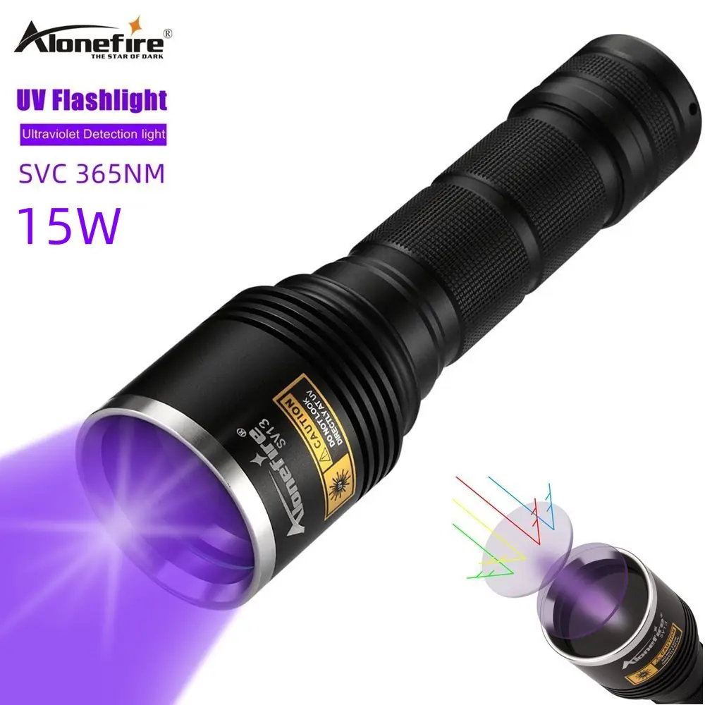 УФ-фонарь Alonefire SV13 15 Вт светодиодный 365 нм ультрафиолетовый невидимый | Лампы и