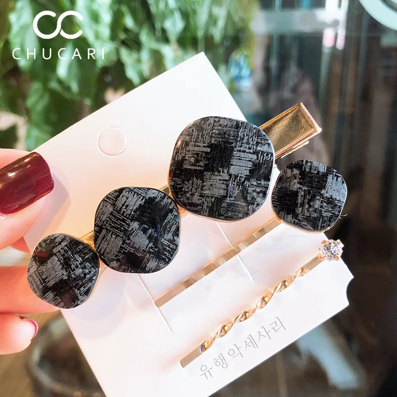 FGHGF Новинка 3 шт./компл. металлическая заколка для волос с красным жемчугом