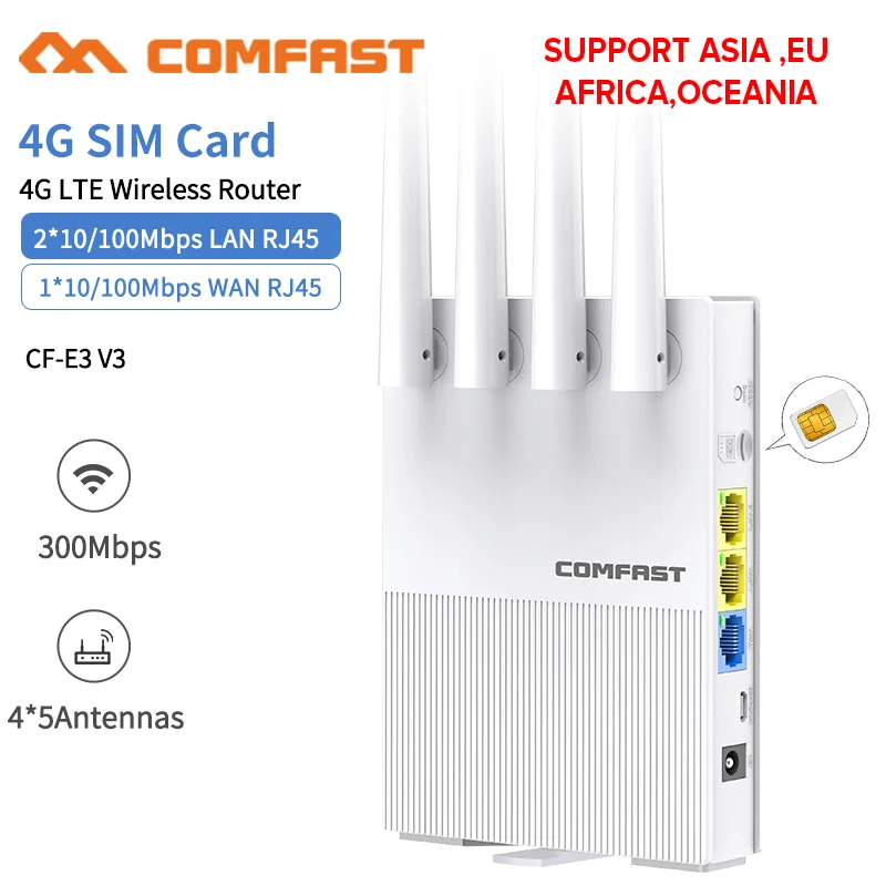 4G LTE WiFi роутер 4 антенны sim-карта WAN LAN Cat4 открытый беспроводной сетевой расширитель