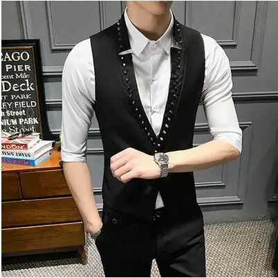 Новинка 2021 мужские облегающие жилеты Ktv Индивидуальные костюмы для ночного клуба