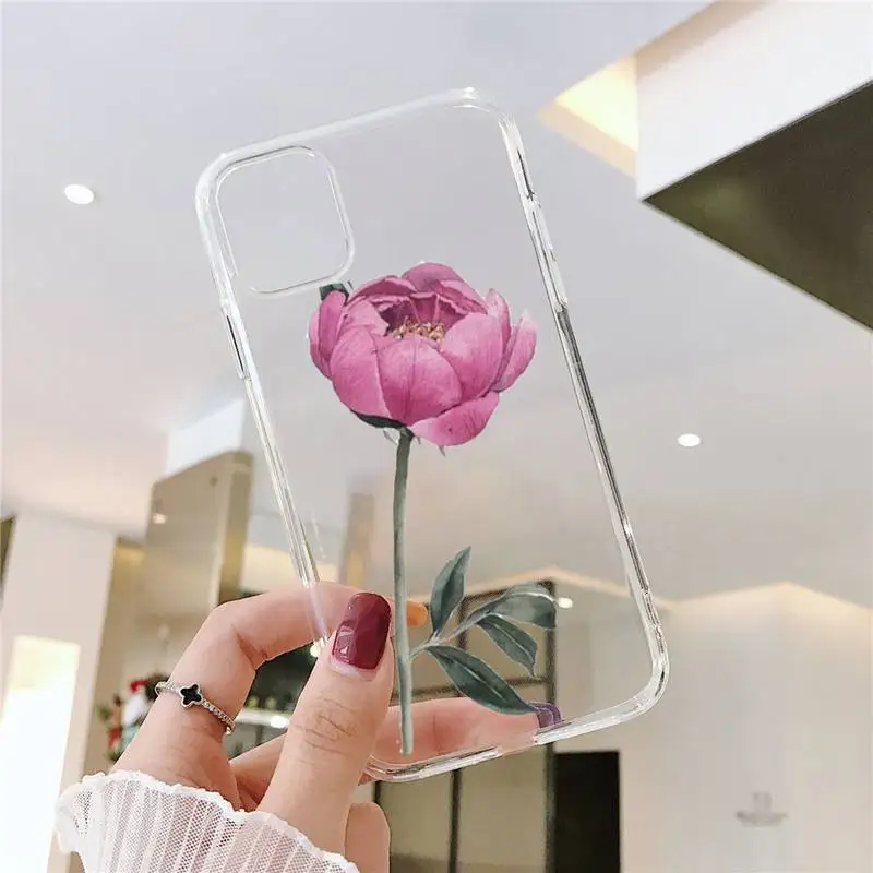 

Beautiful Flower Florals art pattern Phone Cases Transparent soft For iphone 5 5s 5c se 6 6s 7 8 11 12 plus mini x xs xr pro max