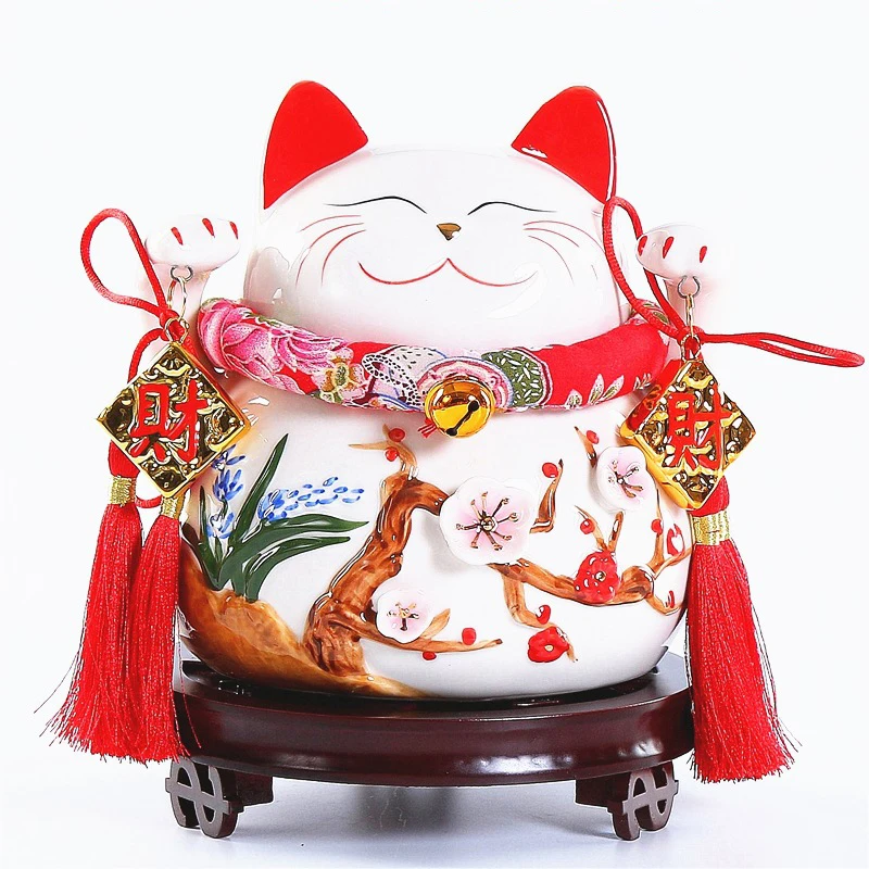 Modern Design Lucky Cat Miniature Model Home Decoration Accessories Traditional Feng Shui Decor Craft Household Mascot Gift