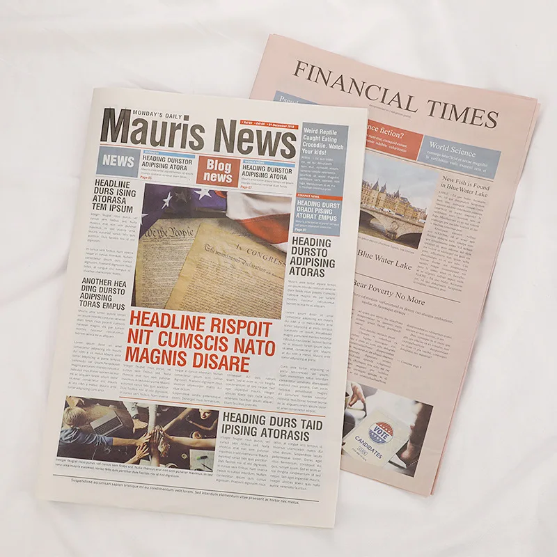 

INS-Style Retro English Newspaper Old Newspaper Ins Photo Props Flower Wrapping Paper Photography Paper Props Accessories