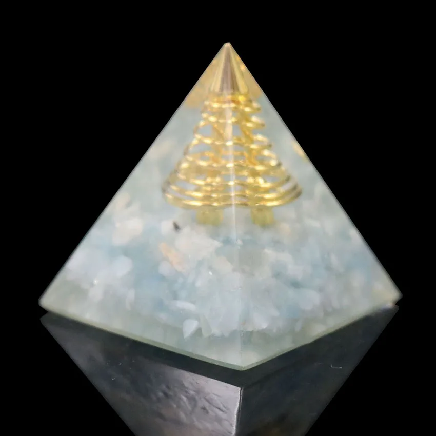 FYJS Unique Light Yellow Gold Color Spiral Spring Red Agates and Resin Pyramid Pendant Garnet Stone Jewelry | Украшения и