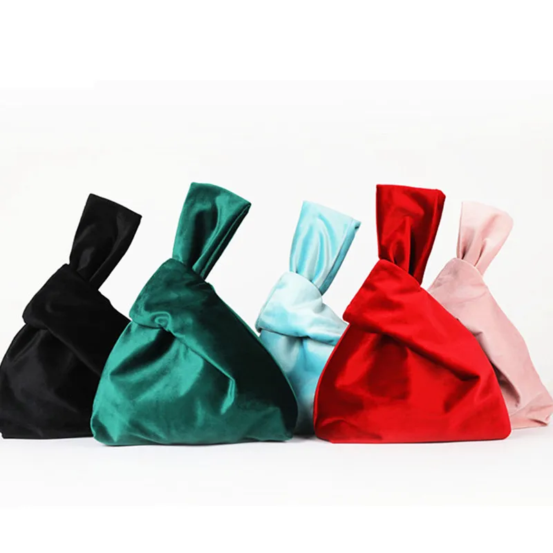 Женская бархатная сумка PUOU винтажная в японском стиле для хранения