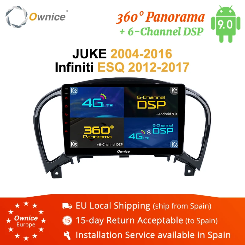 Ownice k3 k5 k6 Android 9 0 64 Гб ROM Восьмиядерный автомобильный dvd плеер GPS радио для Nissan JUKE 2004