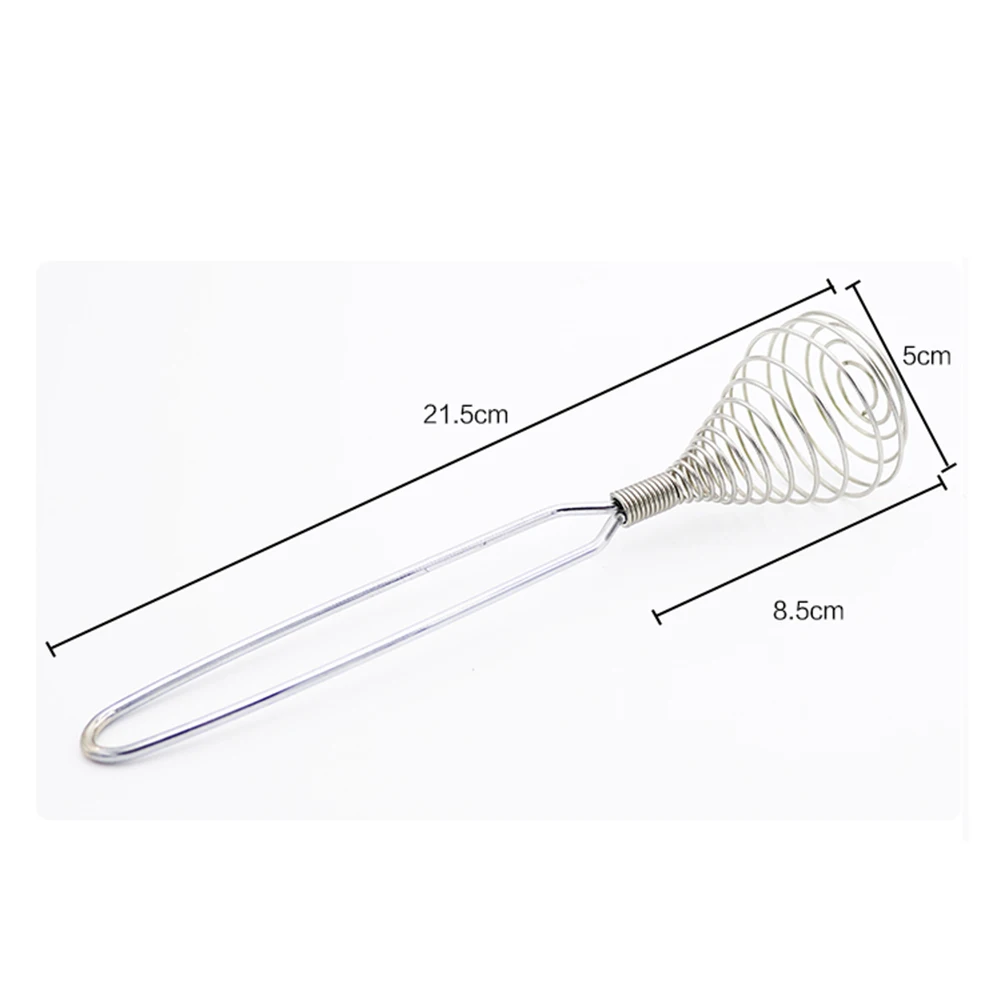 

Stainless Steel Spring Coil Whisk Mixing Manual Egg Beater Spring Semi-automatic Labor-saving Device Egg Beater