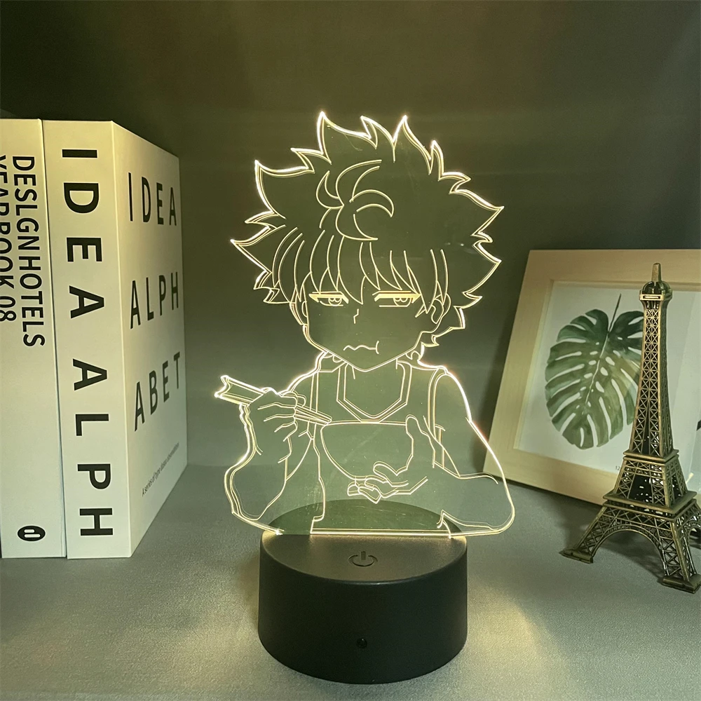 

Светодиодный светильник Hunter X Hunter Killua для детской спальни, декор Hxh, светодиодный ночник, Аниме подарок, акриловый неоновый 3d светильник Killua, ...