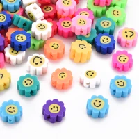 1000pcs mixed color handmade polymer clay beads flower smiled heart star bead for diy jewelry making crafts supplies wholesale