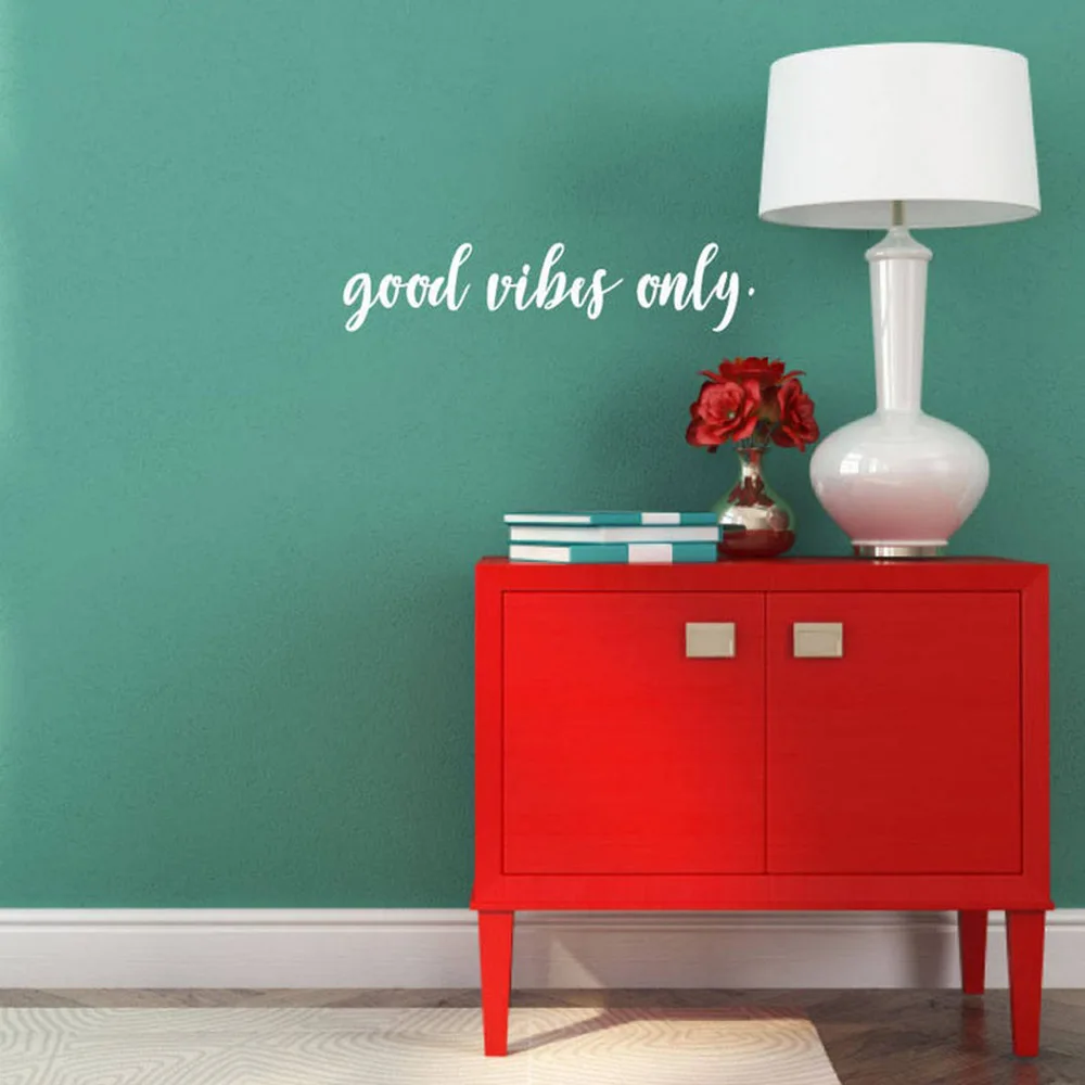 

Good Vibes Only Vinyl Decal Wall Sticker Home Decor Living Area Dining House Warming Family Entry Hall Welcome Outdoor C355