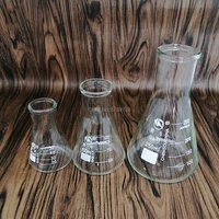 1set 50100250ml erlenmeyer borosilicate glass flask wide neck conical triangular flask laboratory chemical equipment