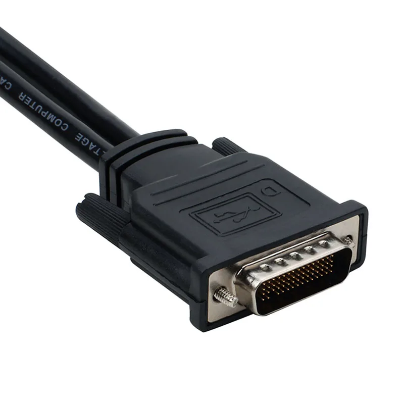 Переходник DMS-59 Pin (штекер) на 2 VGA (гнездо) для видеокарты 59Pin DVI два 25 см | Компьютеры