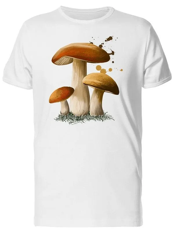 Boletus Edulis лесной гриб Мужская футболка изображение свободного размера плюс