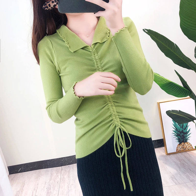 Женский свитер женские осенне-зимние топы одежда 2019 вязаный пуловер вязаная
