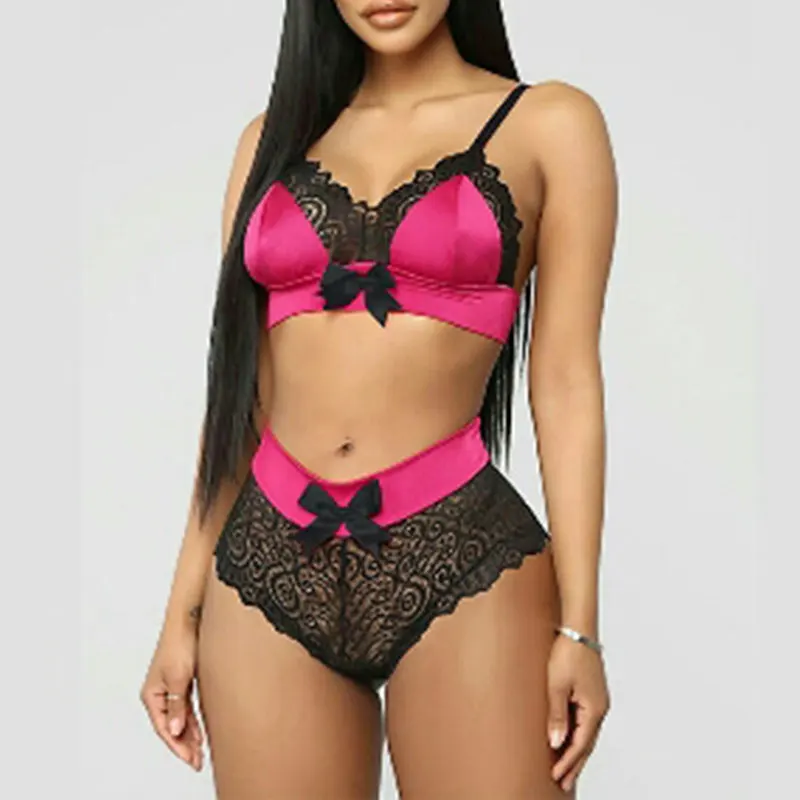 

Sexy Women Seamless Bra Set Sexy Thong Low Waist Panties Wire Free Bra Bralette Lingerie Brassiere Cotton Female Underwear Set