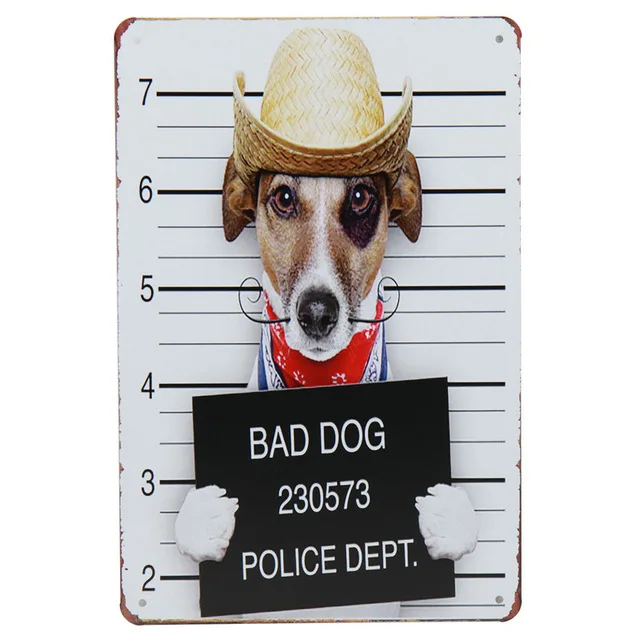 Оловянная надпись в виде милой собаки винтажный милый металлический постер