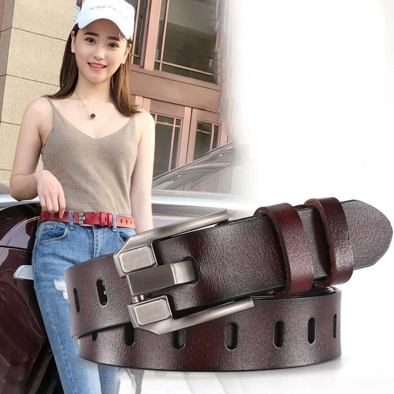 

Women's Belt Genuine Leather Belts Ladies Luxury Brand Retro Strap Fashion High Quality Cowgirl Female Belt For Jeans