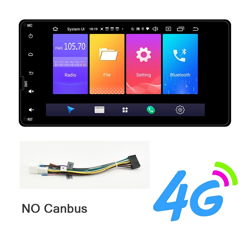 NO canbus 4G Автотоп 2 Din автомобильный DVD gps Android 9,0 для Mitsubishi Outlander Lancer ASX 2012 2013 радио gps навигация автомобильный мультимедиа - Цвет: NO canbus 4G