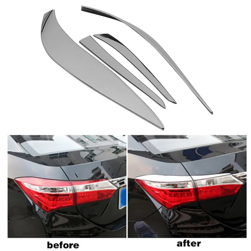 ABS хромированный задний светильник накладка на брови автомобильный наклейки для