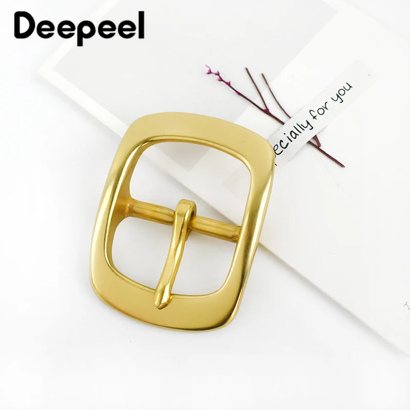 Deepeel 38 мм твёрдая латунная пряжка для мужчин и женщин металлическая с язычком