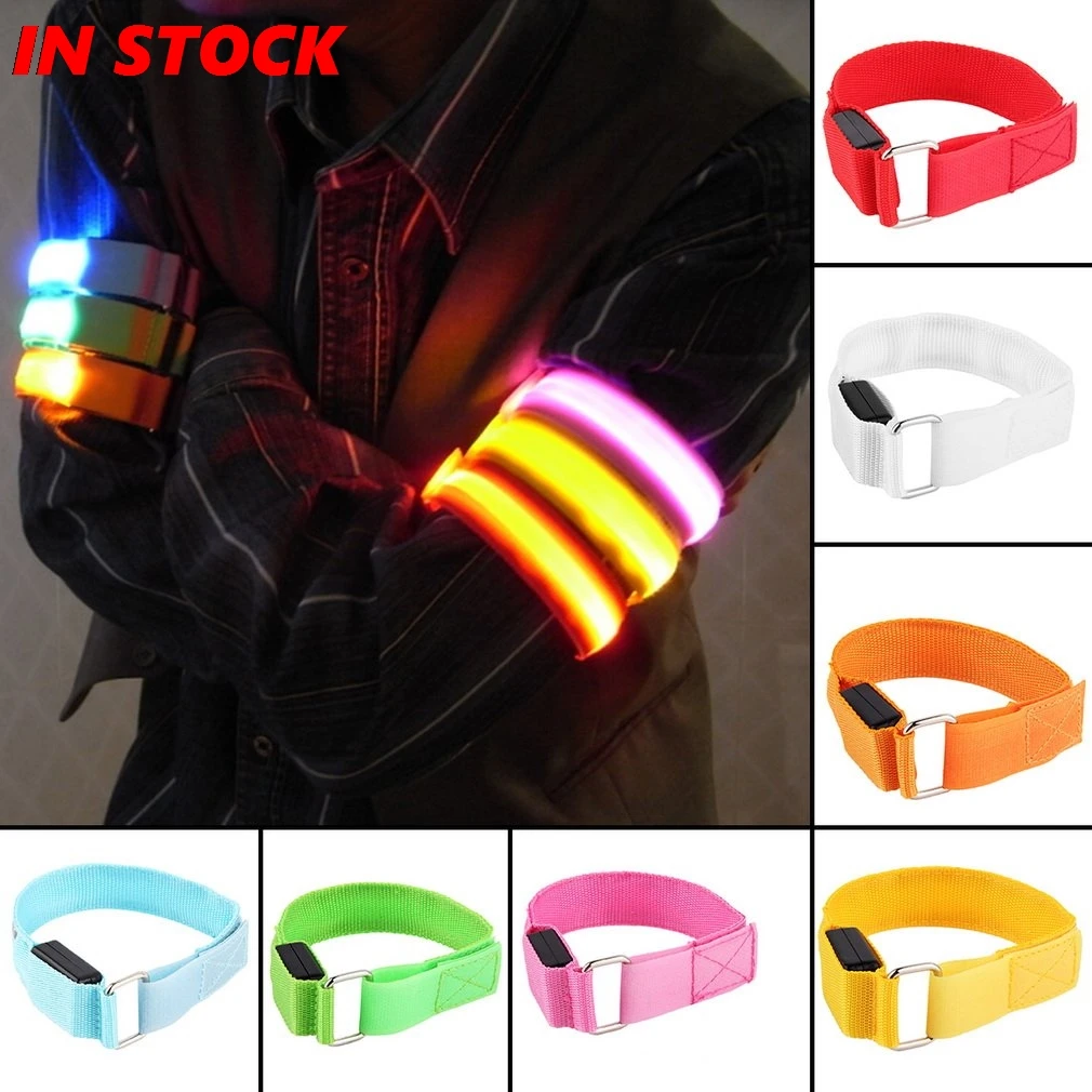 

Stylish LED Arm Bands Lighting Armbands Leg Safety Bands for Cycling/Skating/Party/Shooting 7 Colors Outdoor Sports Accessory