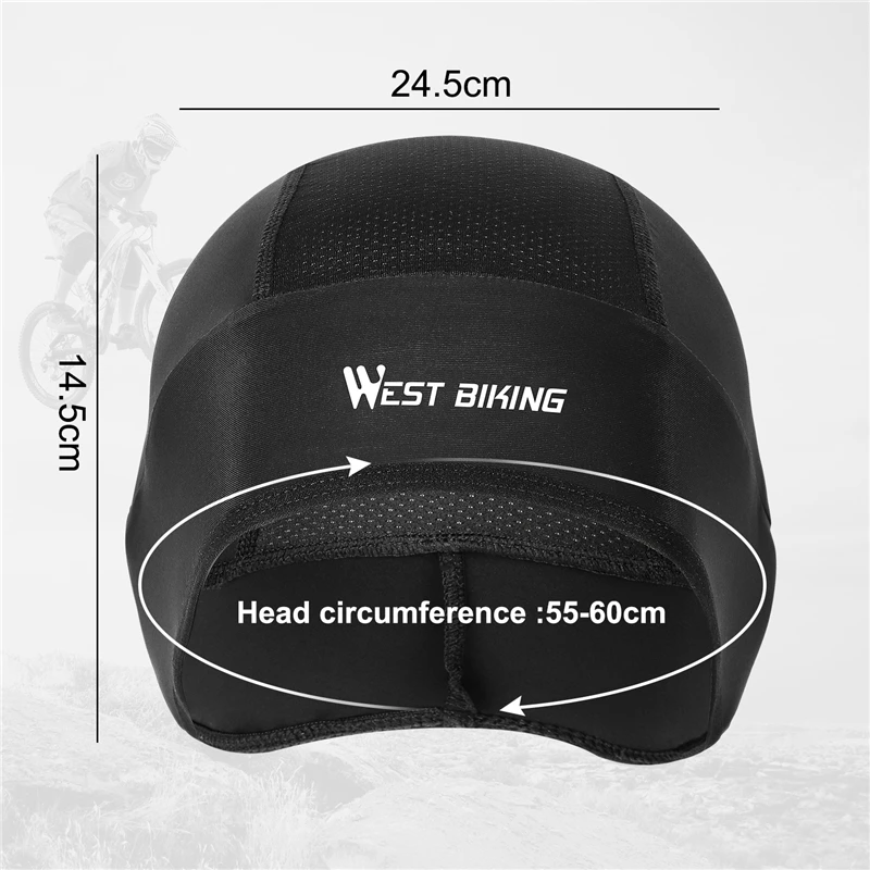 

WEST BIKING Summer Sport Caps Ice Silk Anti-UV Cycling Helmet Hat Running Riding MTB Bike Bandana Headband Motorcycle Headwear