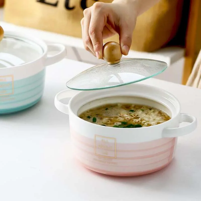 Молочный суповый горшок с двойной ручкой в европейском стиле удобный большой