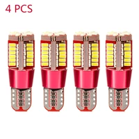 4pcs t10 led w5w canbus light bulb car clearance interior reading parking lights dome lamp white blue red amber ice blue