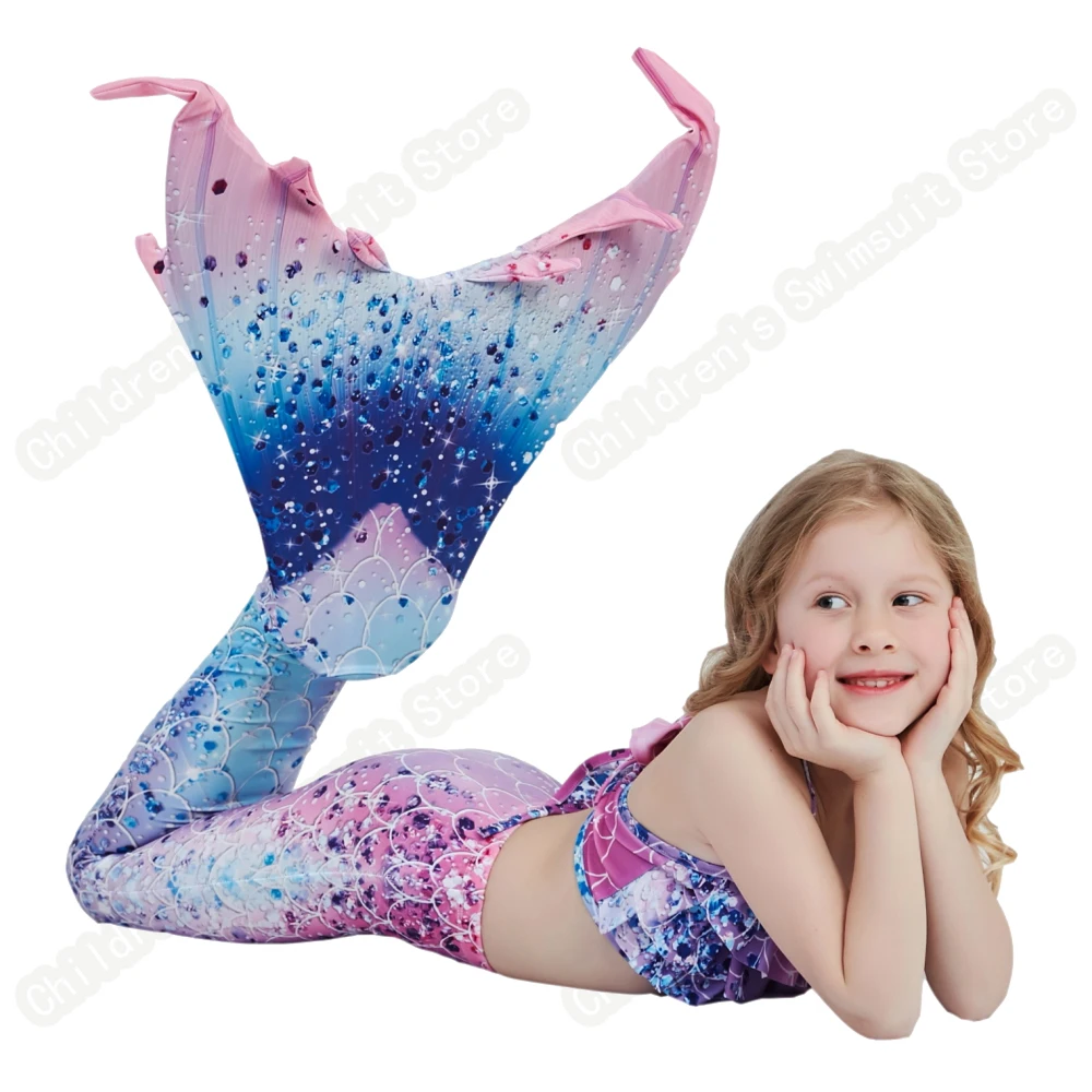 

Children's Mermaid Tail Split Swimsuit Bikini For Girls Swimming Beach Sunbathing And Taking Photos Comfortable And Breathable