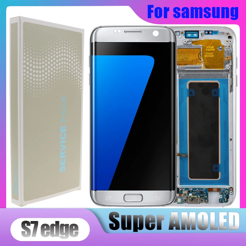 ЖК дисплей Super AMOLED 5 ''для SAMSUNG Galaxy S7 Edge G935F G935 сенсорный экран с дигитайзером в