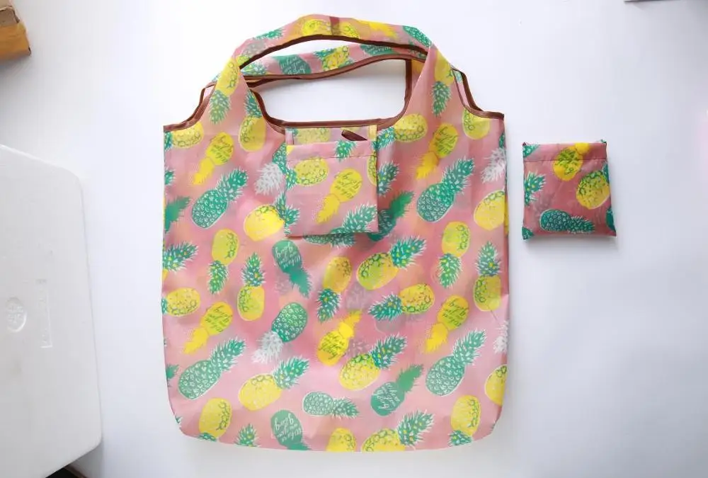 New 6 Зеленый лимон Оксфорд Складная переработанная хозяйственная сумка эко многоразовая сумка для покупок с короткими ручками Сумка Мультфильм Цветочные фрукты овощи продуктовый карман - Цвет: New 6