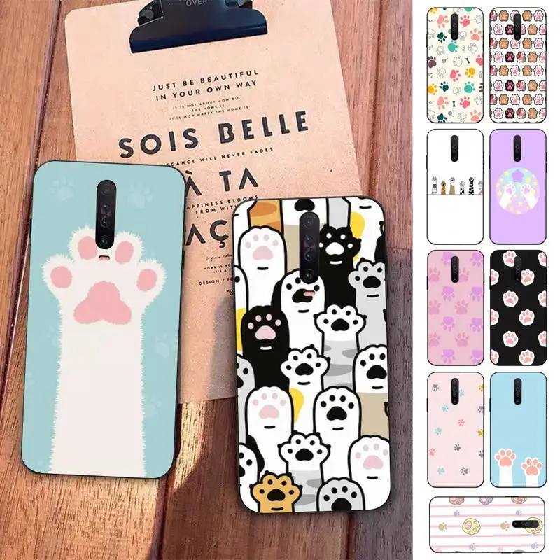 

Cat Dog Paw Print Phone Case for Redmi 5 6 7 8 9 A 5plus K20 4X S2 GO 6 K30 pro