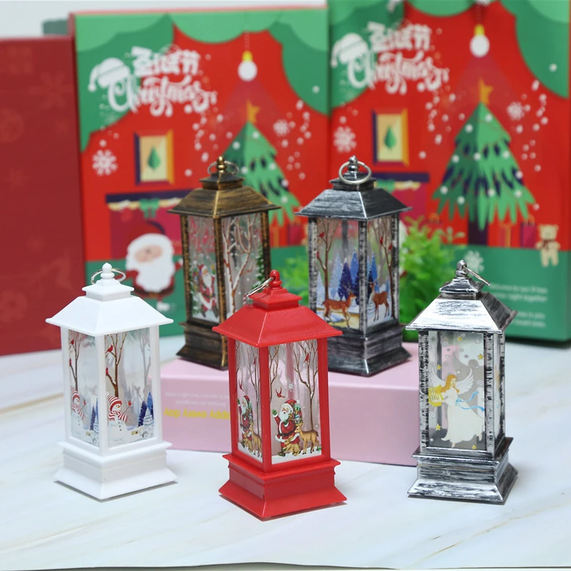 Ornamento de Navidad para ni&ntilde;os, l&aacute;mpara LED colgante de escritorio, linterna de Santa Claus y alce, decoraci&oacute;n de fiesta en casa, regalo, novedad de 2021-2