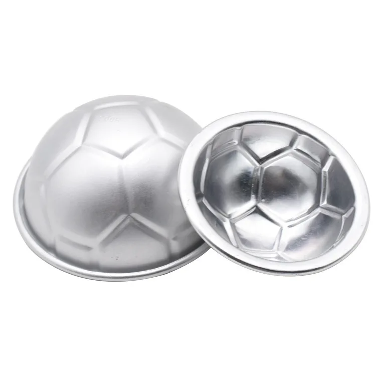 

2Pcs/Set 3D Football Shape Cake Mold AluminumBall Sphere Non-toxic Cake Mould Chocolate Pan Mold Kitchen Baking Tools