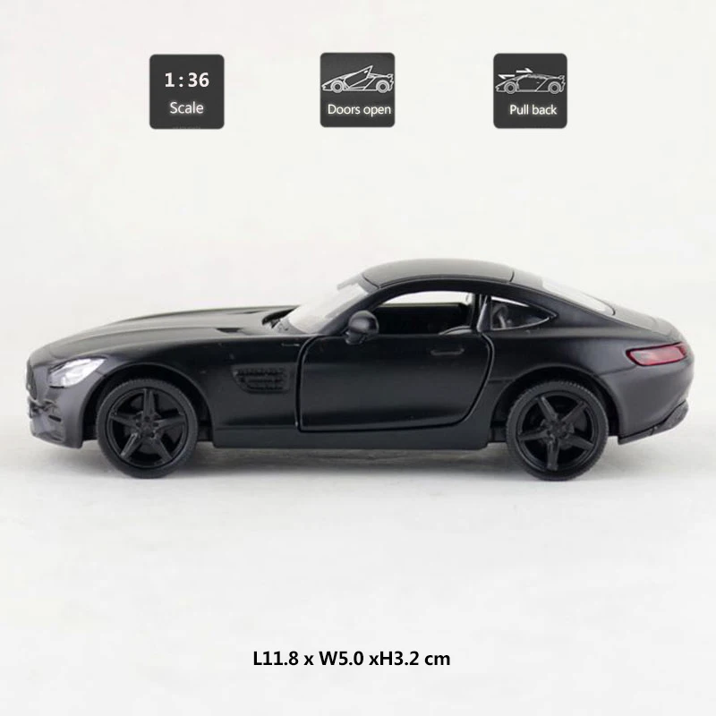HOMMAT 1:36 Масштаб AMG GTS модель спортивного автомобиля игрушка из металлического
