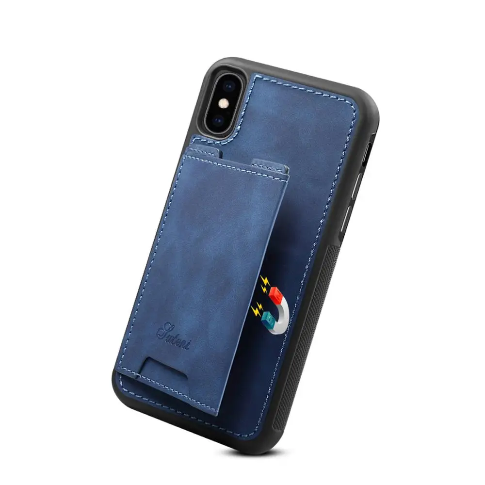 For iPhone 7 8 6 6S Plus 11 Pro Max Wallet Case Flip With Credit Card Holder Slim Leather Shockproof X XS XR | Мобильные телефоны и