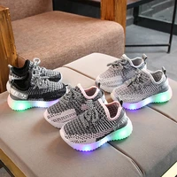 fashion led kid shoes boys girls light up sneakers toddler baby luminous casual trainers cute