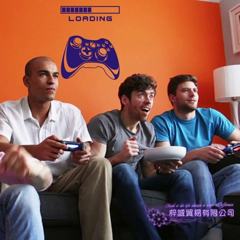 Загрузка наклейка Видео игровой контроллер Стикеры играть плакаты тематики