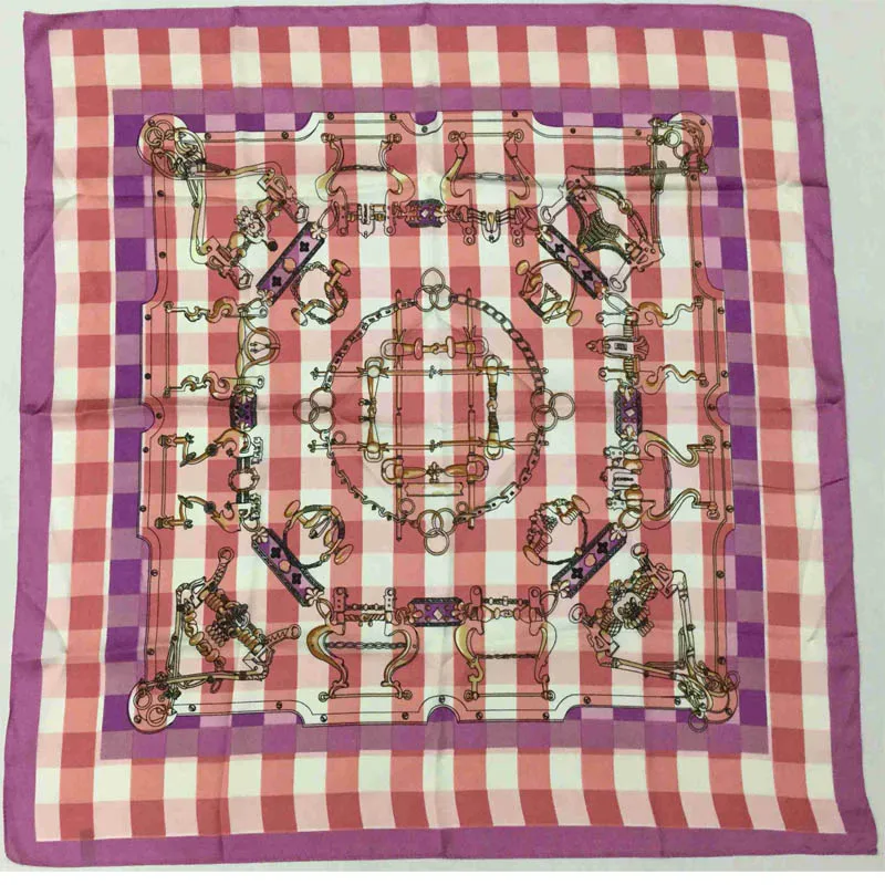 Распродажа бандана в клетку шарф для волос дизайн носовой платок с геометрией