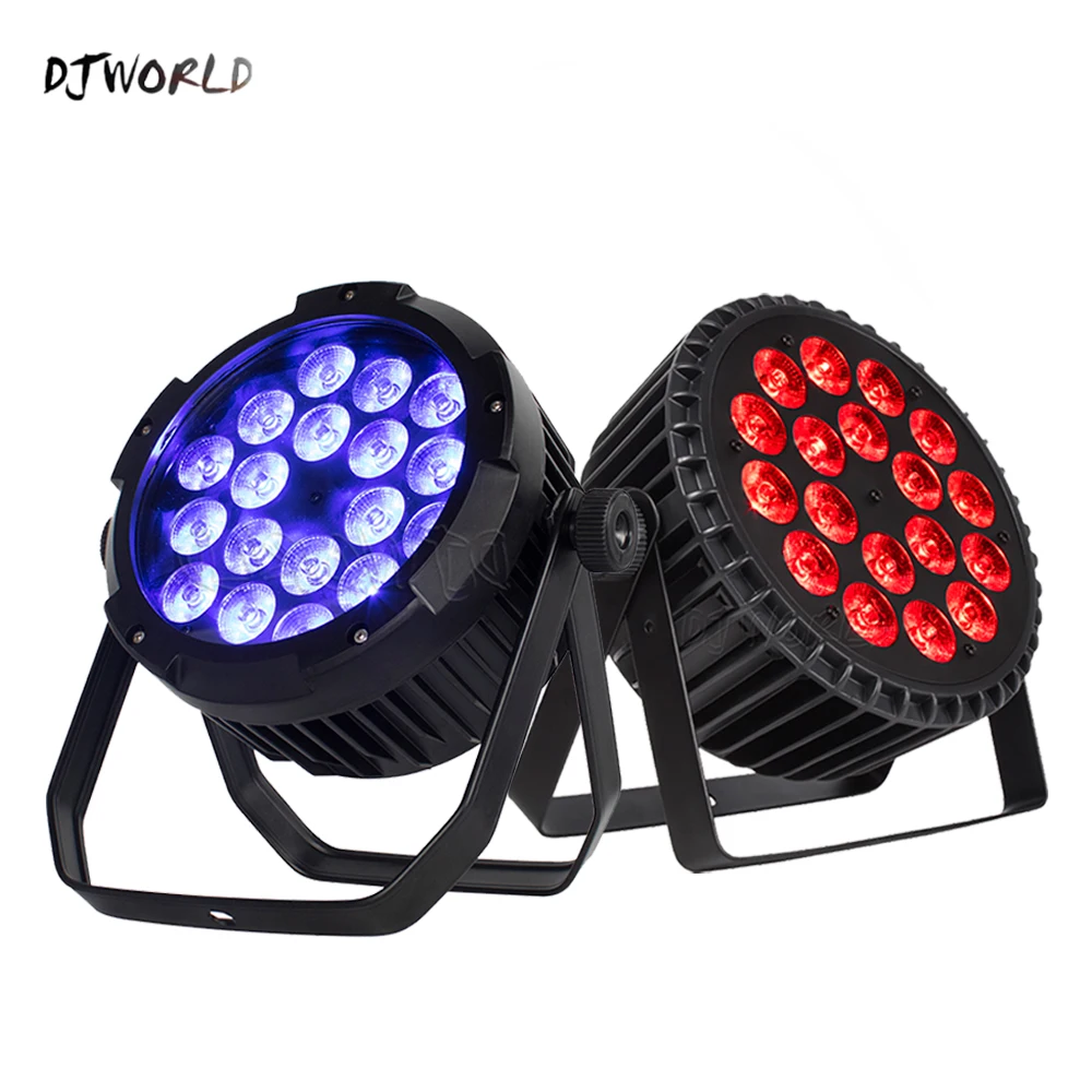 Free Fast Shipping LED Flat / Waterproof 18x18W /12W Par Light DMX Controller Party DJ Disco Bar Strobe Dimming Effect Projector | Освещение