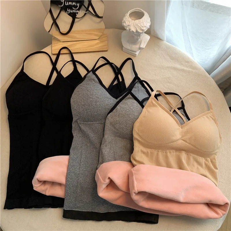 

Autumn and winter 2020 new of the slim body outside wearing cold-proof body bottom jacket plus plus thick warm vest girl